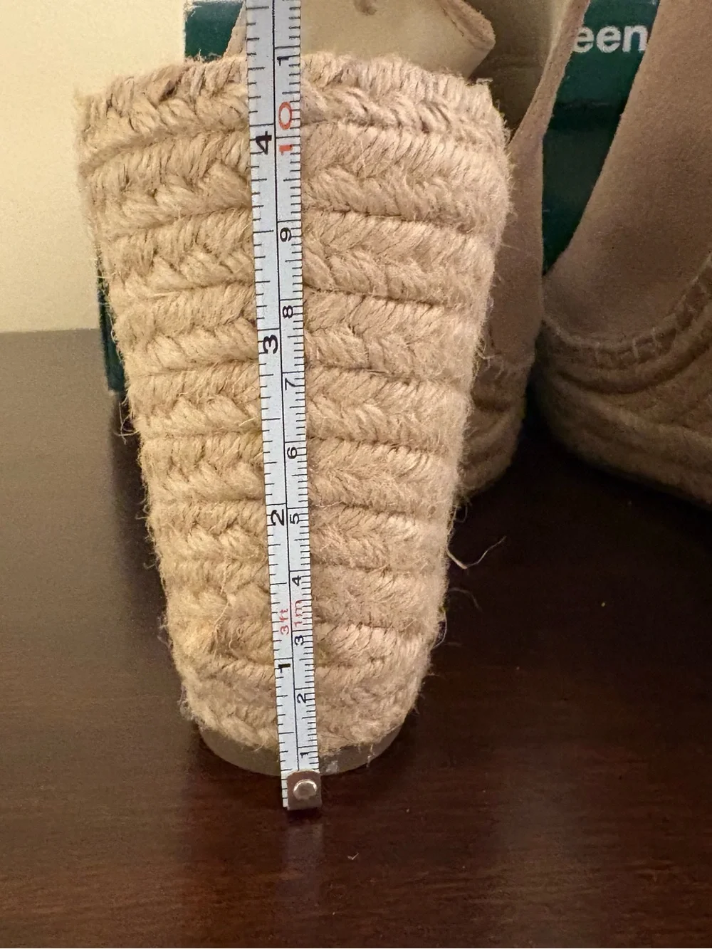 Paul Green Taupe Suede Espadrille Wedge Sandals